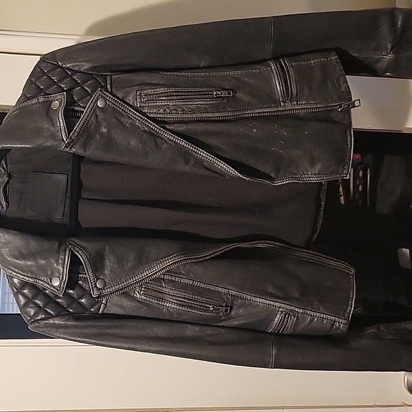 All Saints Jackets & Blazers - Worn-In Thrifted Leather Jacket